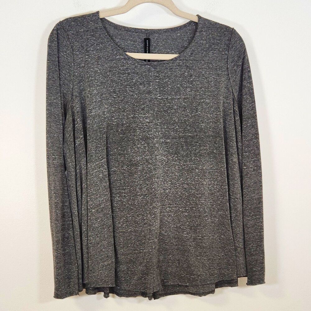 Walter Baker Heathered Knit Long Sleeve Round Neck Pullover Top Women's M